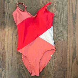 Summersalt The Marina - Grapefruit & Coral & White Sand